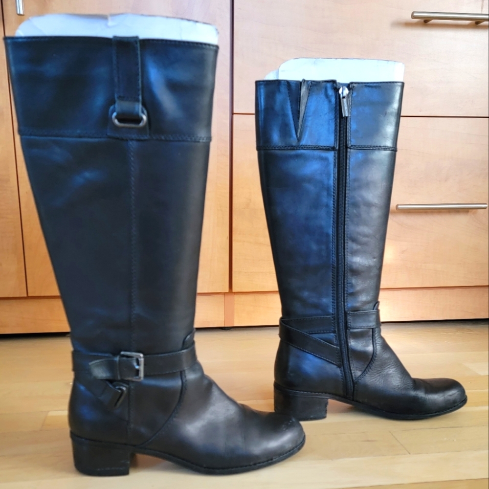 Bandolino Cazadora Black Riding Boot Size 7.5M